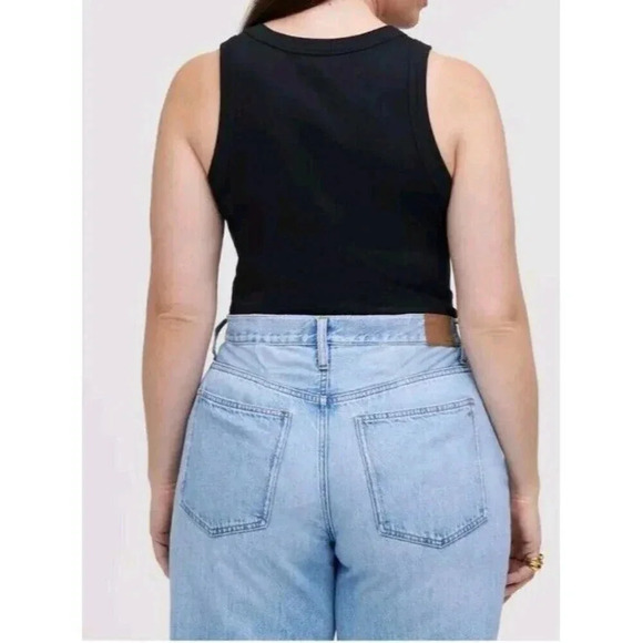 Madewell Brightside Supima Rib Racerback Tank Top Size Medium - Picture 2 of 7